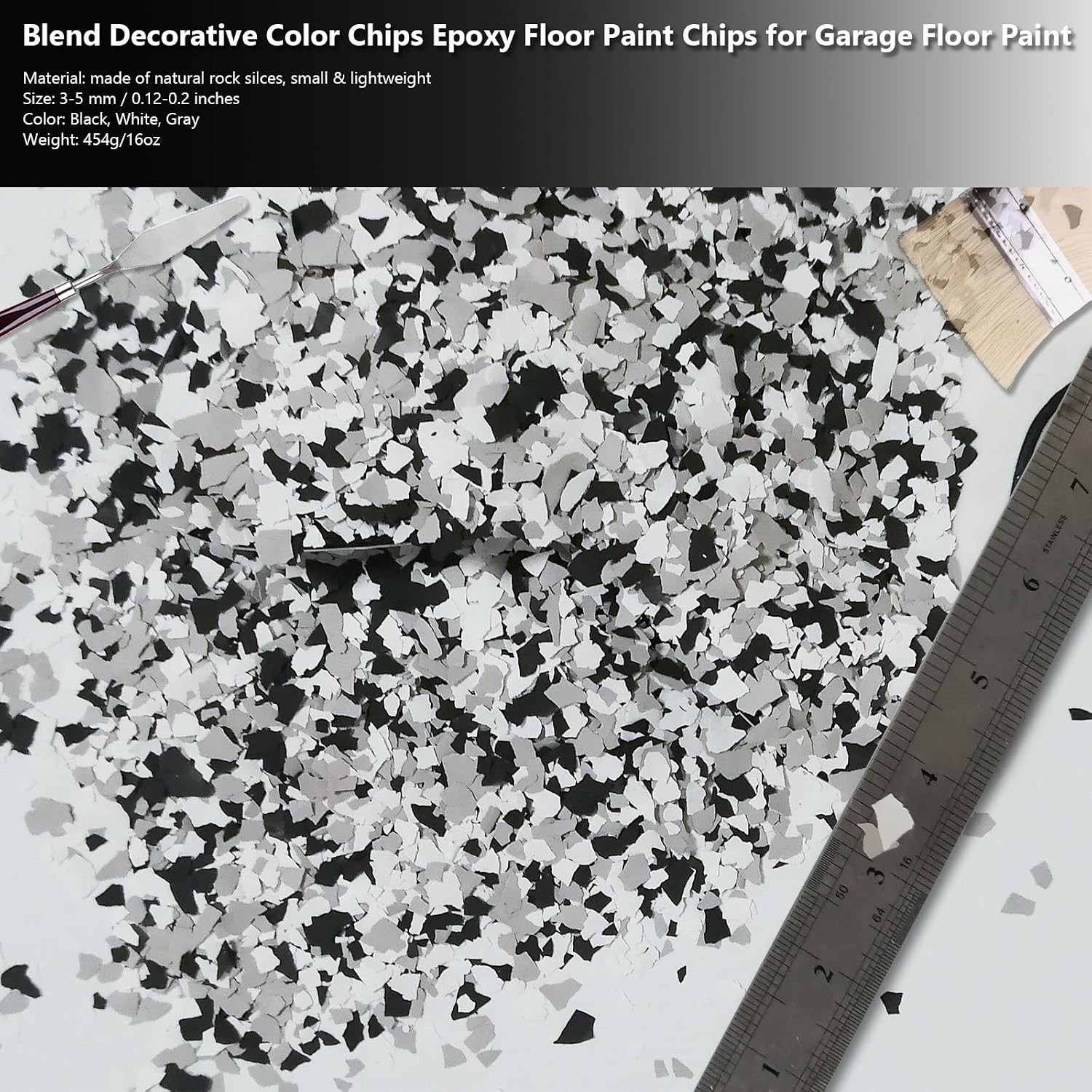 1LB Epoxy Floor Flakes Blend Decorative Color Chips Garage Paint Flakes