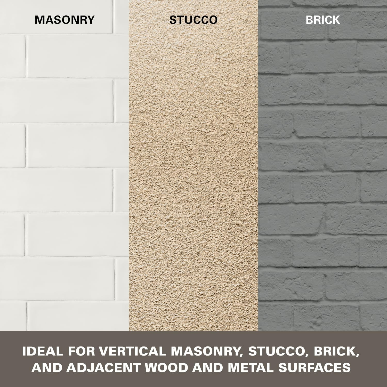 Fade Resistant Gray Interior/Exterior Paint – Self-Priming 1 Gallon for Masonry