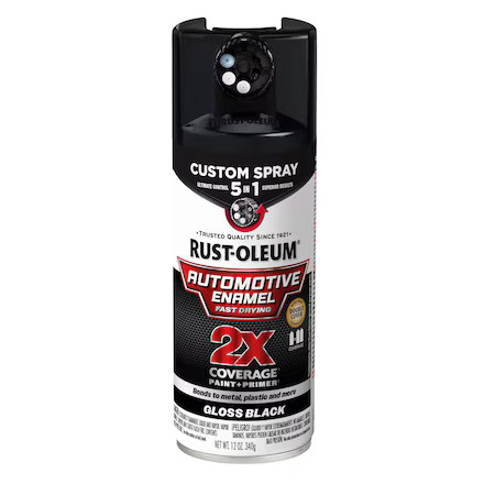 Rust-Oleum 394893 Automotive Enamel Spray, Solvent, Black