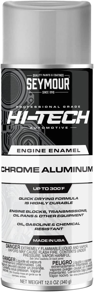 Engine Spray Paint 12oz Chrome Aluminum Hi Temp Automotive Coating Metal