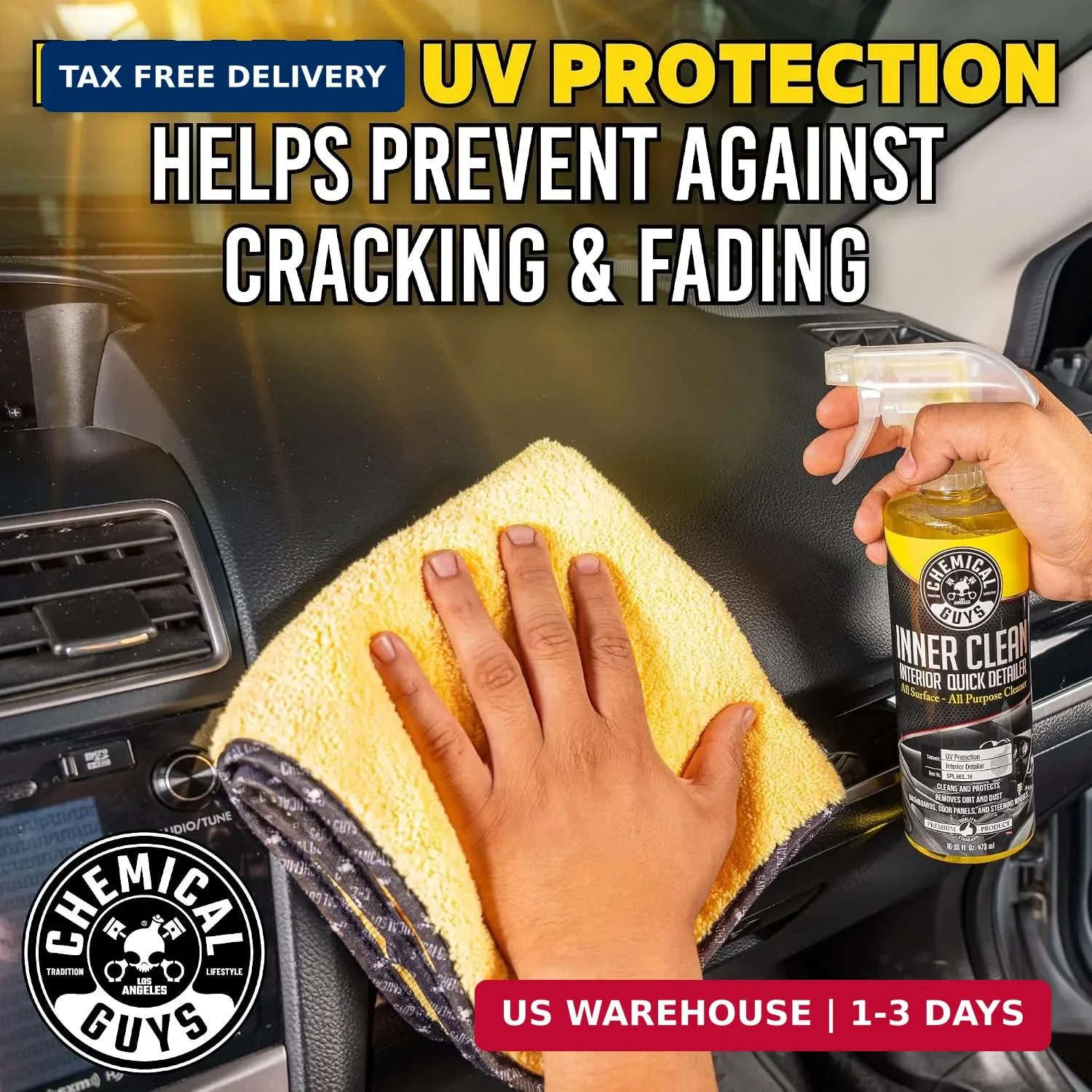 Chemical Guys, InnerClean Interior Quick Detailer & Protectant Spray, 16 oz | Sp