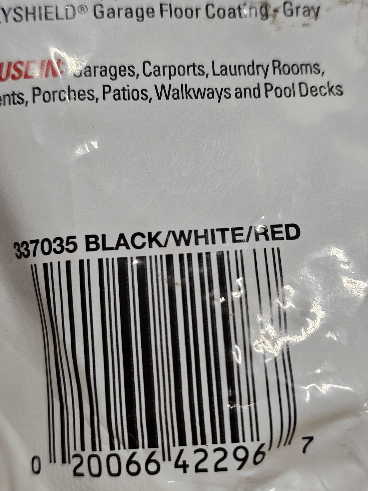 Discontinued Rust-Oleum RED BLACK WHITE Decorative Color Chips 1 lb Bag 337035