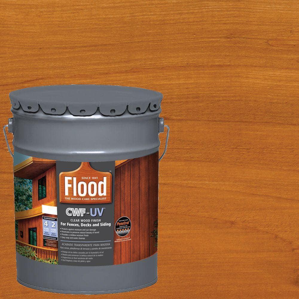 Flood Exterior Wood Finish Cedar Tone Oil Based 5 Gallon CWF-UV Paint Fast Dry