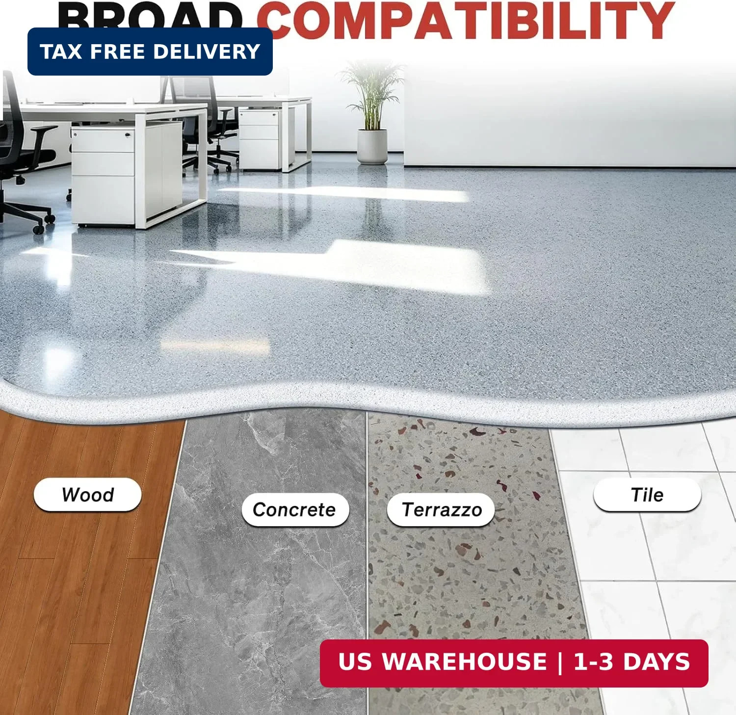 DWIL Epoxy Floor Paint with Colored Sand- Garage Floor Kit, Non-Slip Marble Fini