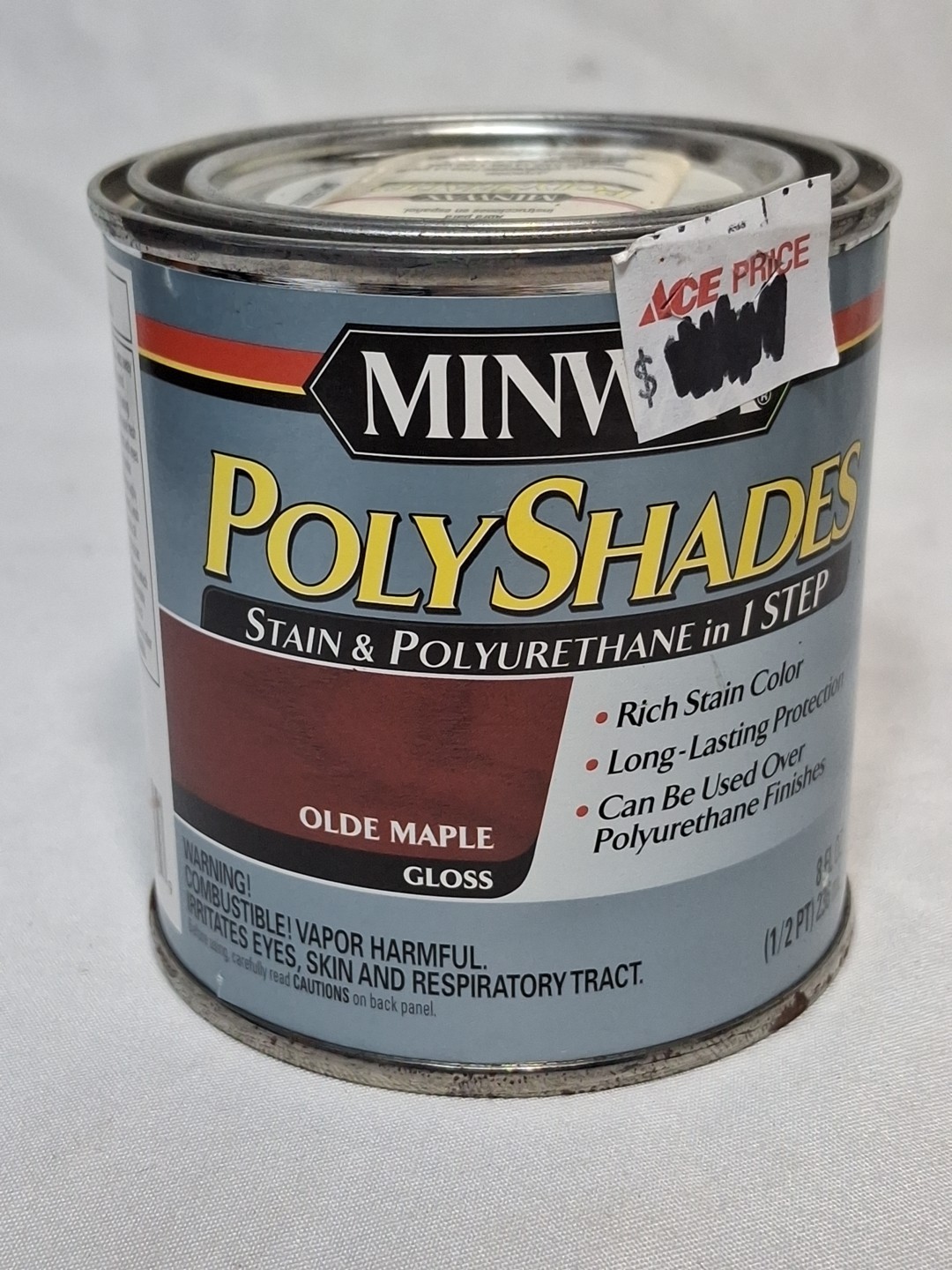 Minwax PolyShades Olde Maple Wood Stain and Finish 1/2 Pint, Glossy Sheen