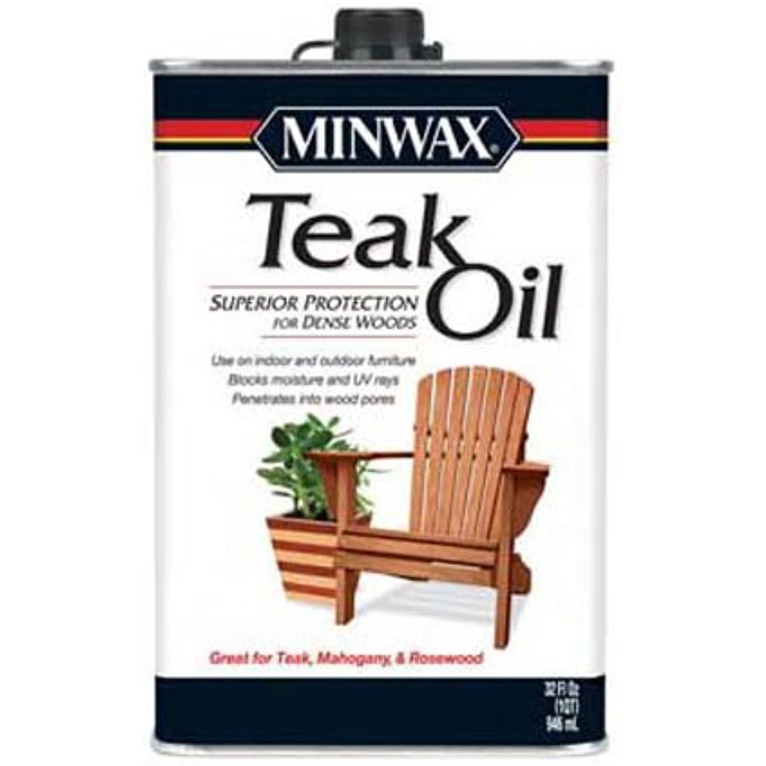 Minwax Available 671004444 Teak Oil, Quart, Clear, 32 Fl Oz