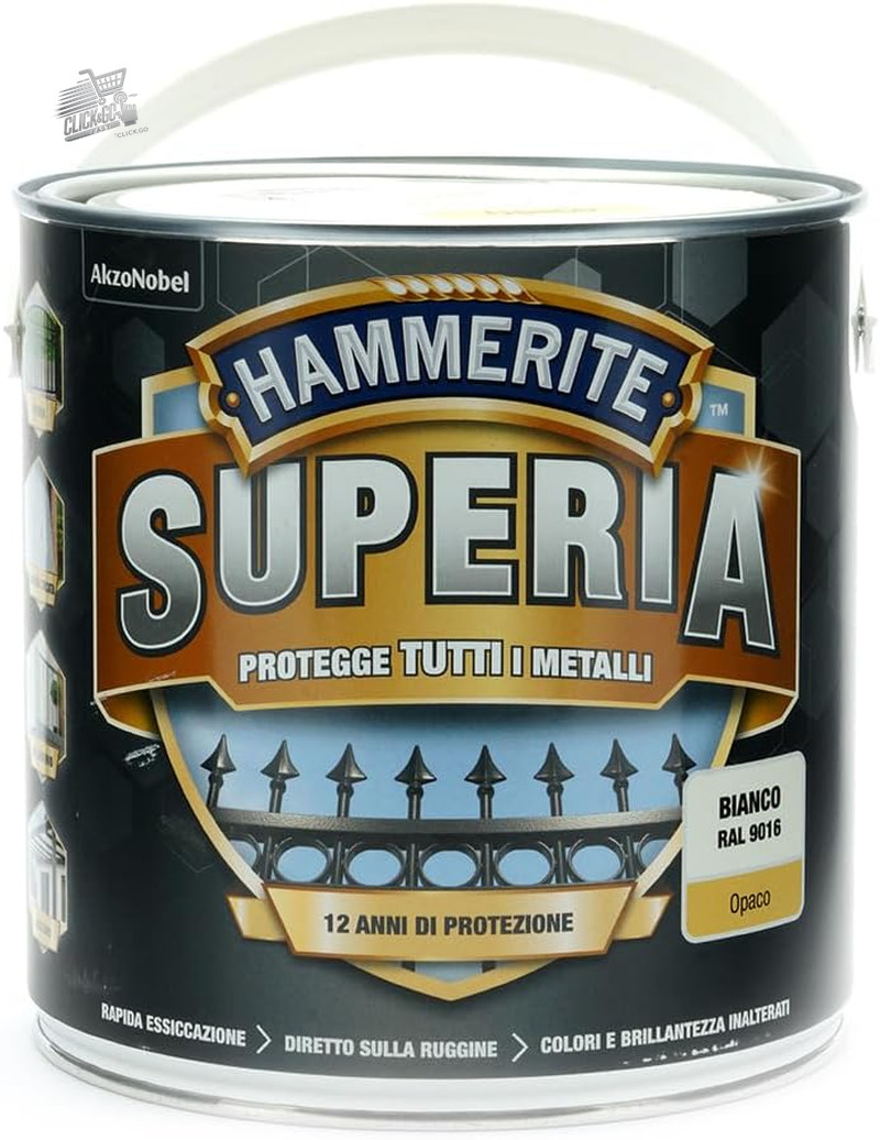 SUPERIA METAL ANTI-RUST ENAMEL MATT WHITE IRON WOOD EXTERIOR WALL 2.5L