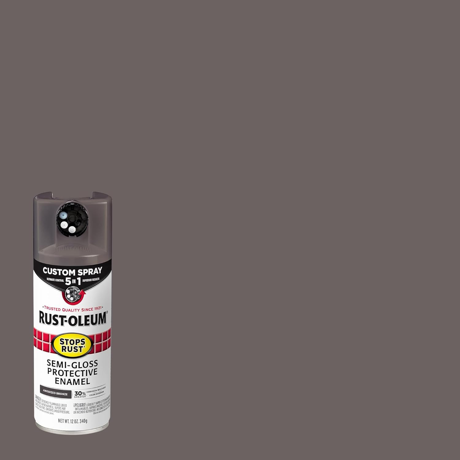 Rust-Oleum 376911 Stops Rust Custom Spray 5-In-1 Spray Paint, 12 Oz