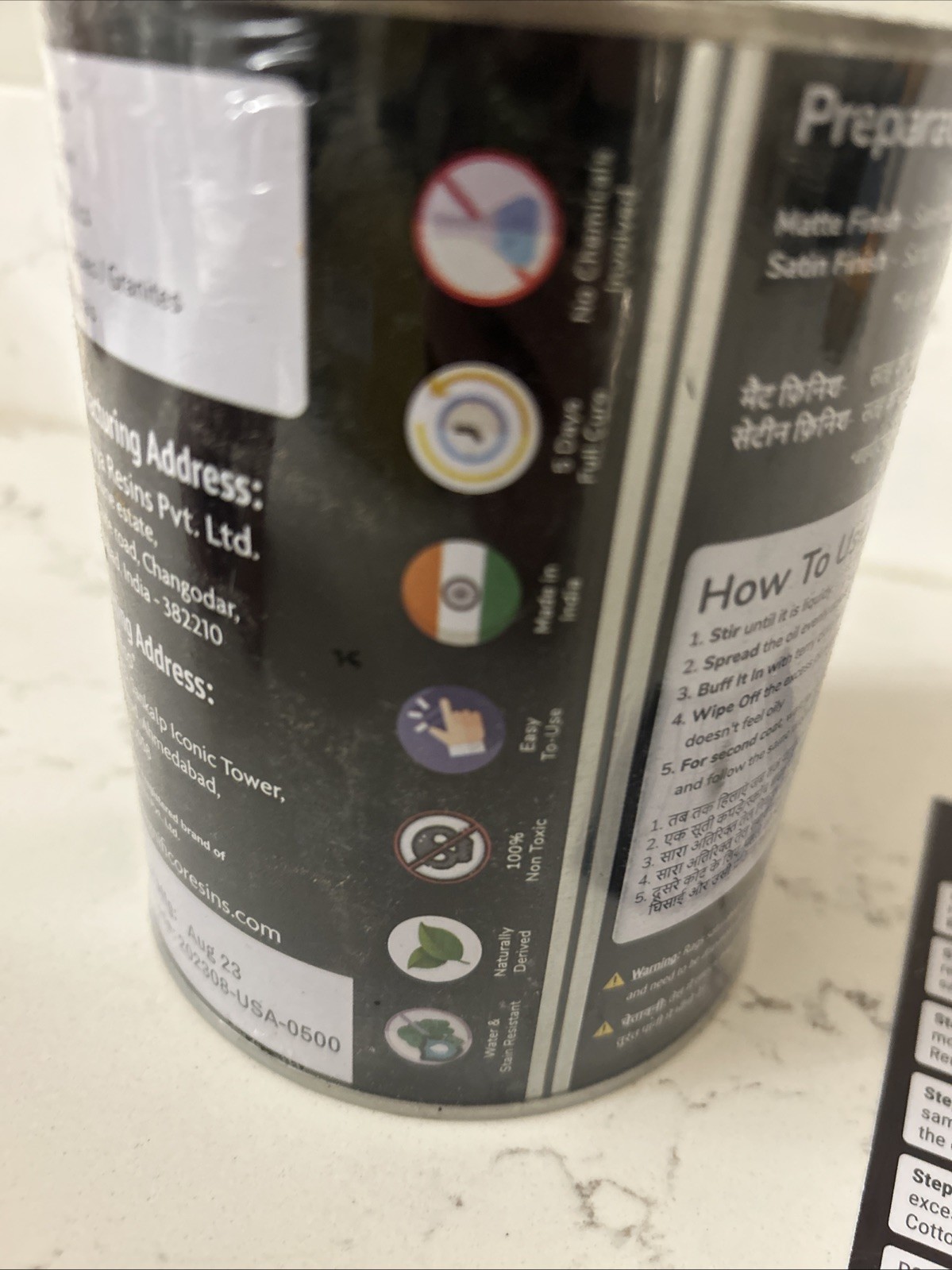 MAGNIFICO MONOCOAT OIL, Clear, 1 Liter: Wood, Epoxy, Metal Solvent Free FoodSafe