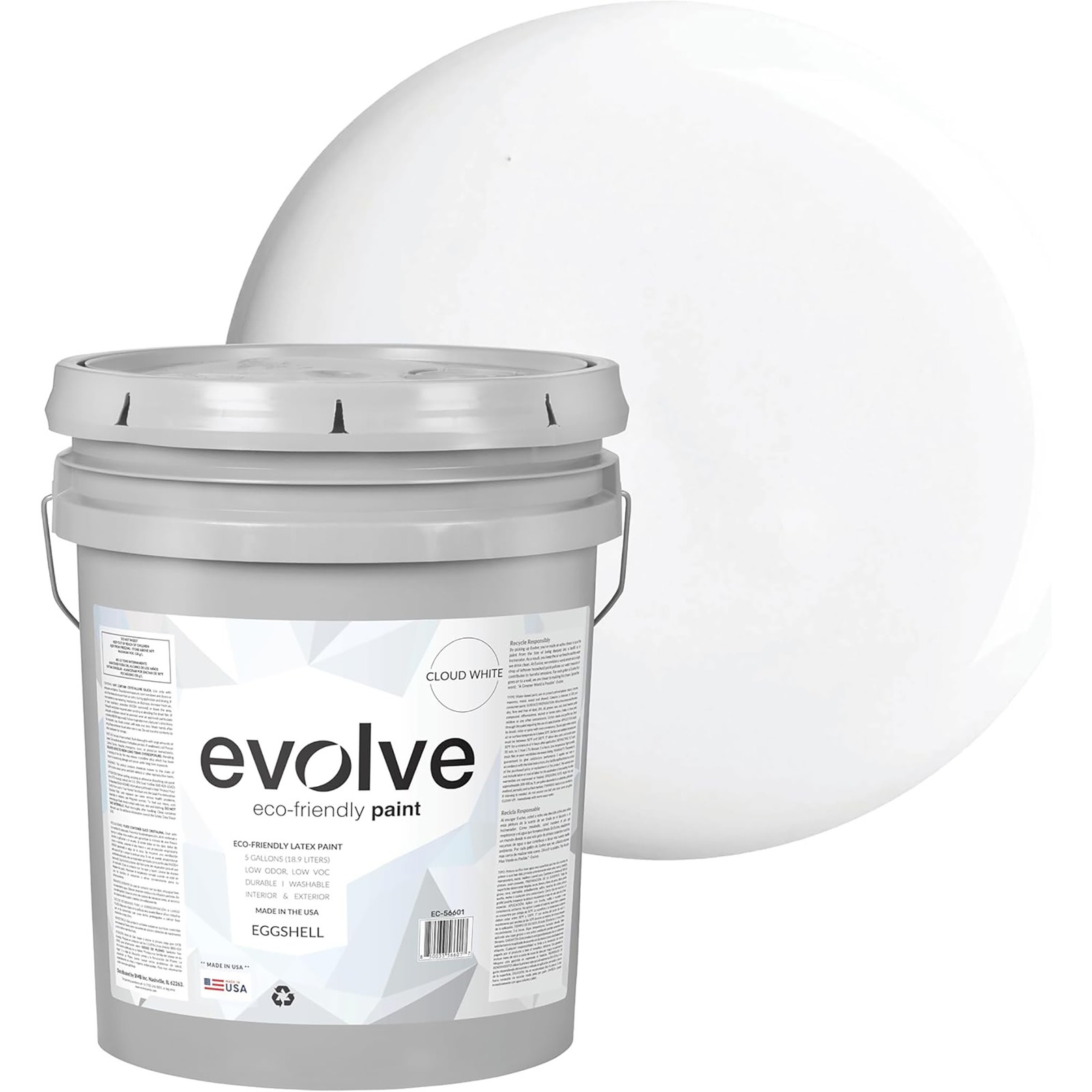 Evolve Paint & Primer: Interior & Exterior surfaces Cloud White 5gal