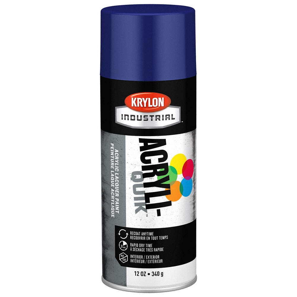 KRYLON INDUSTRIAL K01901A07 Spray Paint,Regal Blue,Gloss 54TG84