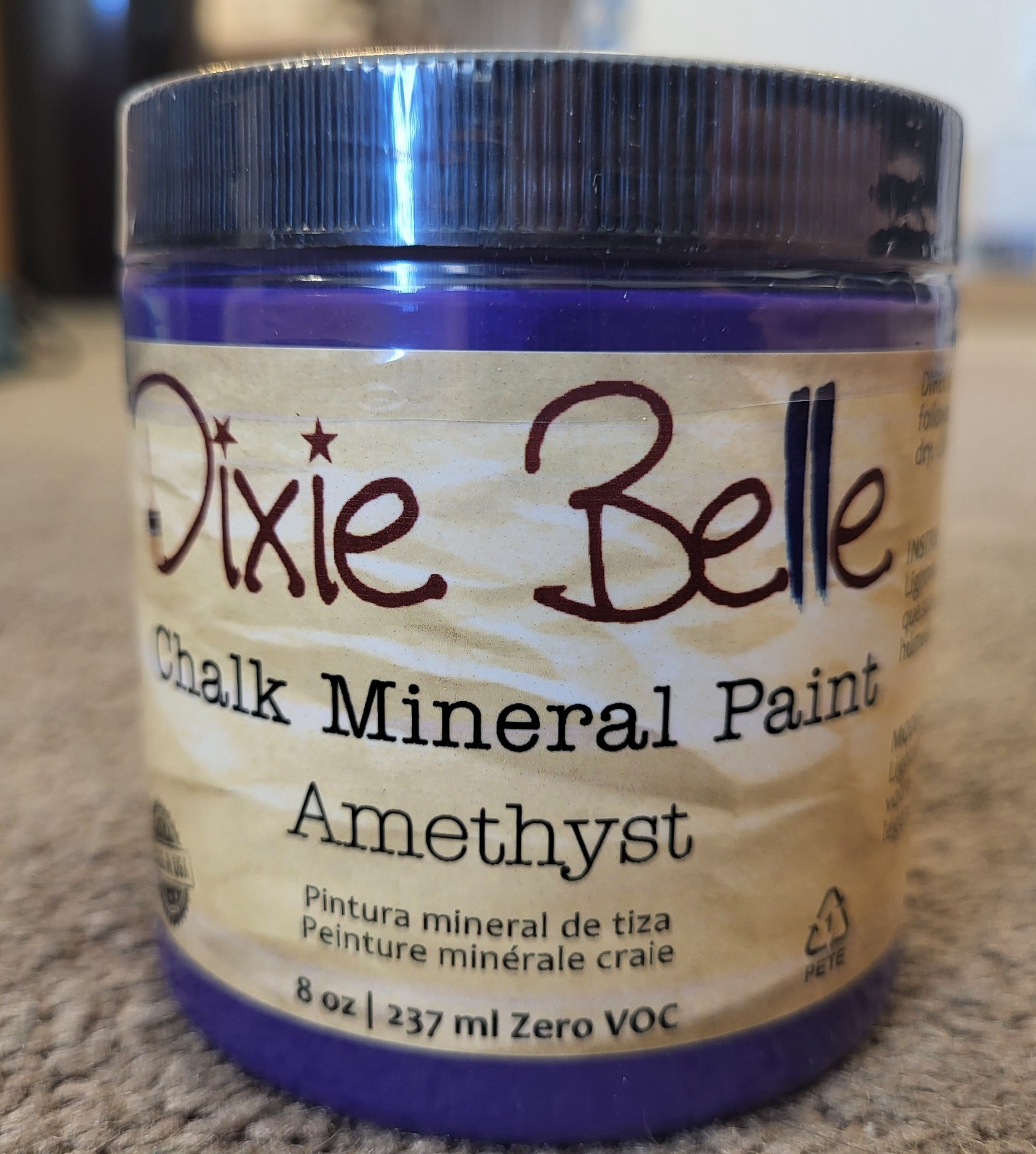Dixie Belle Chalk Mineral Paint AMETHYST Purple 8 oz NEW