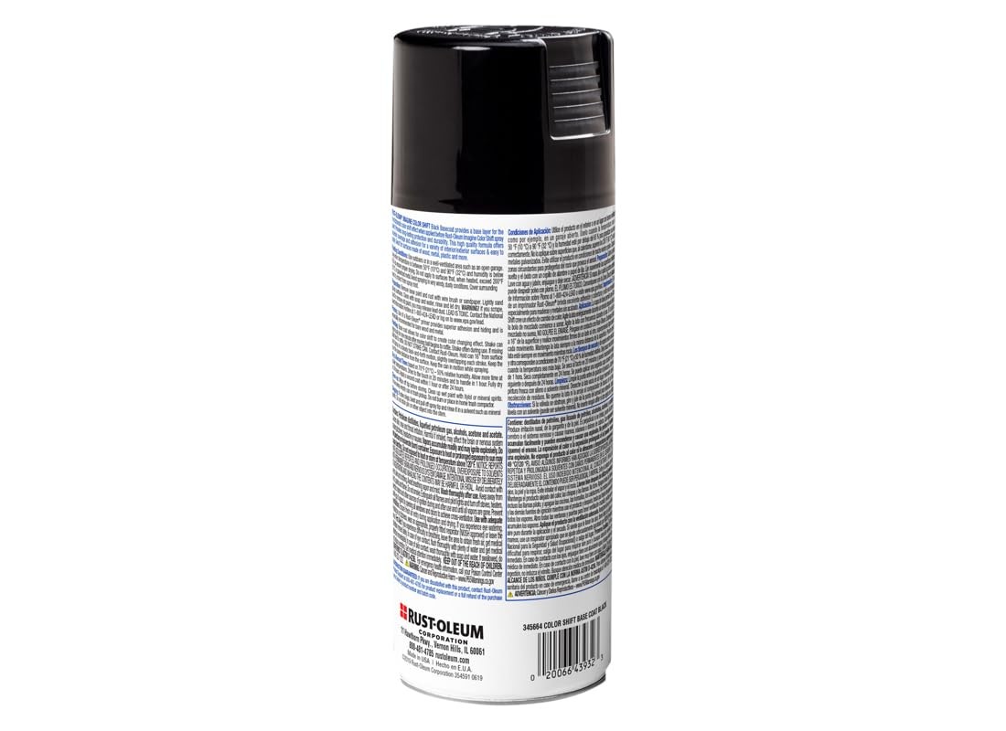 Rust-Oleum Color Shift Spray Paint Black Basecoat 11oz Any Angle Comfort Tip