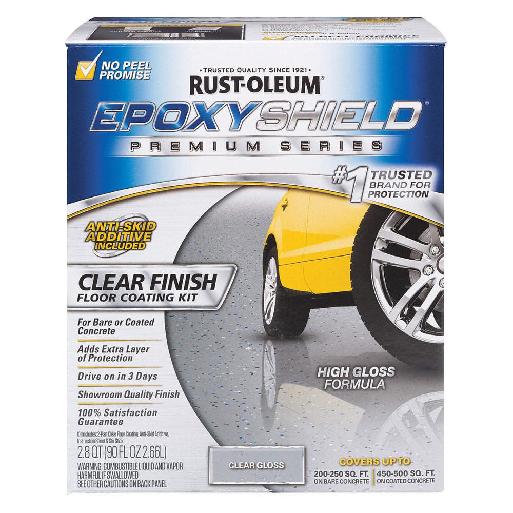 RUST-OLEUM 292514 Floor Coating Kit,Clear,1 gal 52JU45