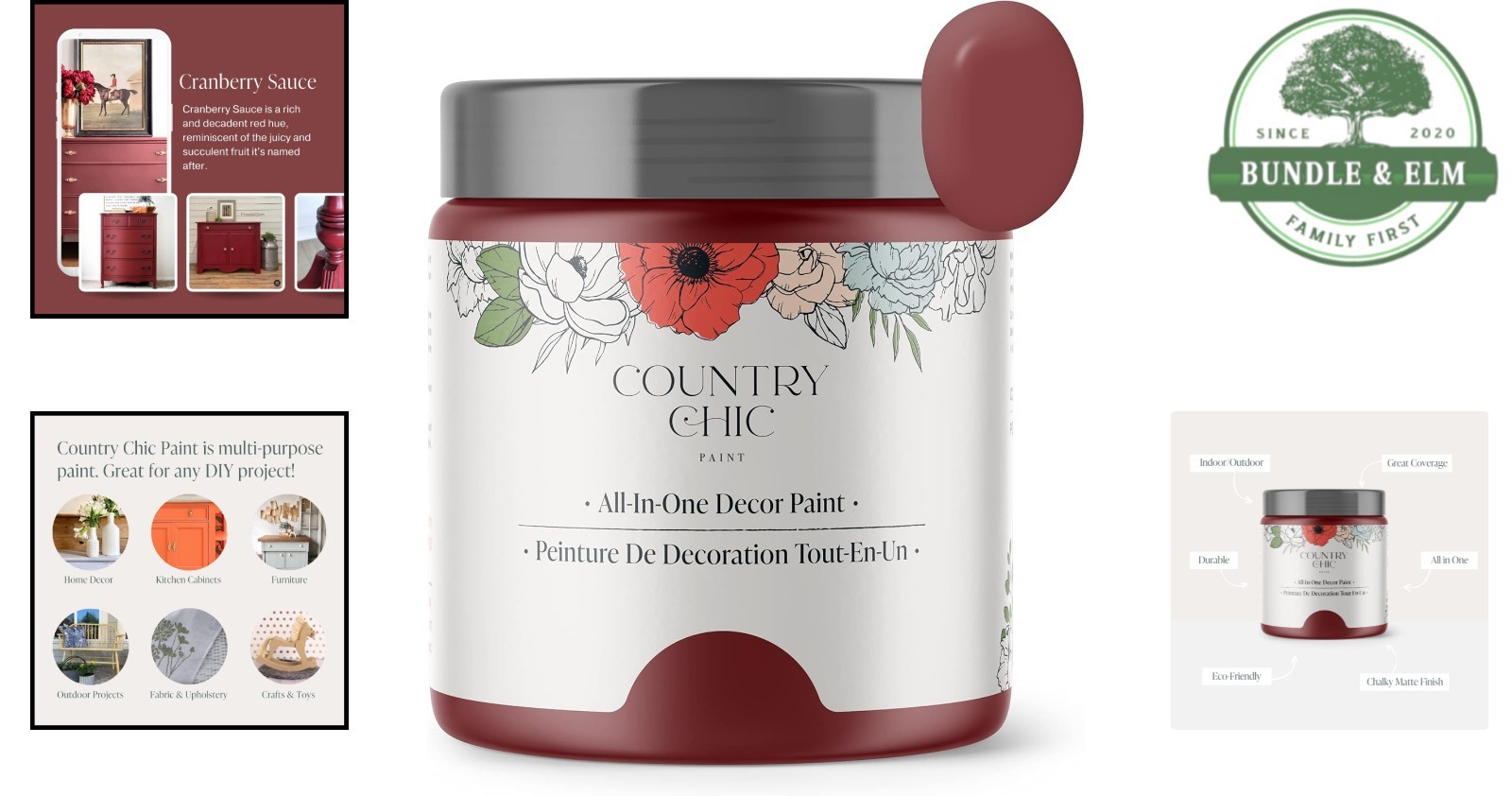 Chalk Paint with Built-In Top Coat for Long-Lasting Finish on Various Surfaces