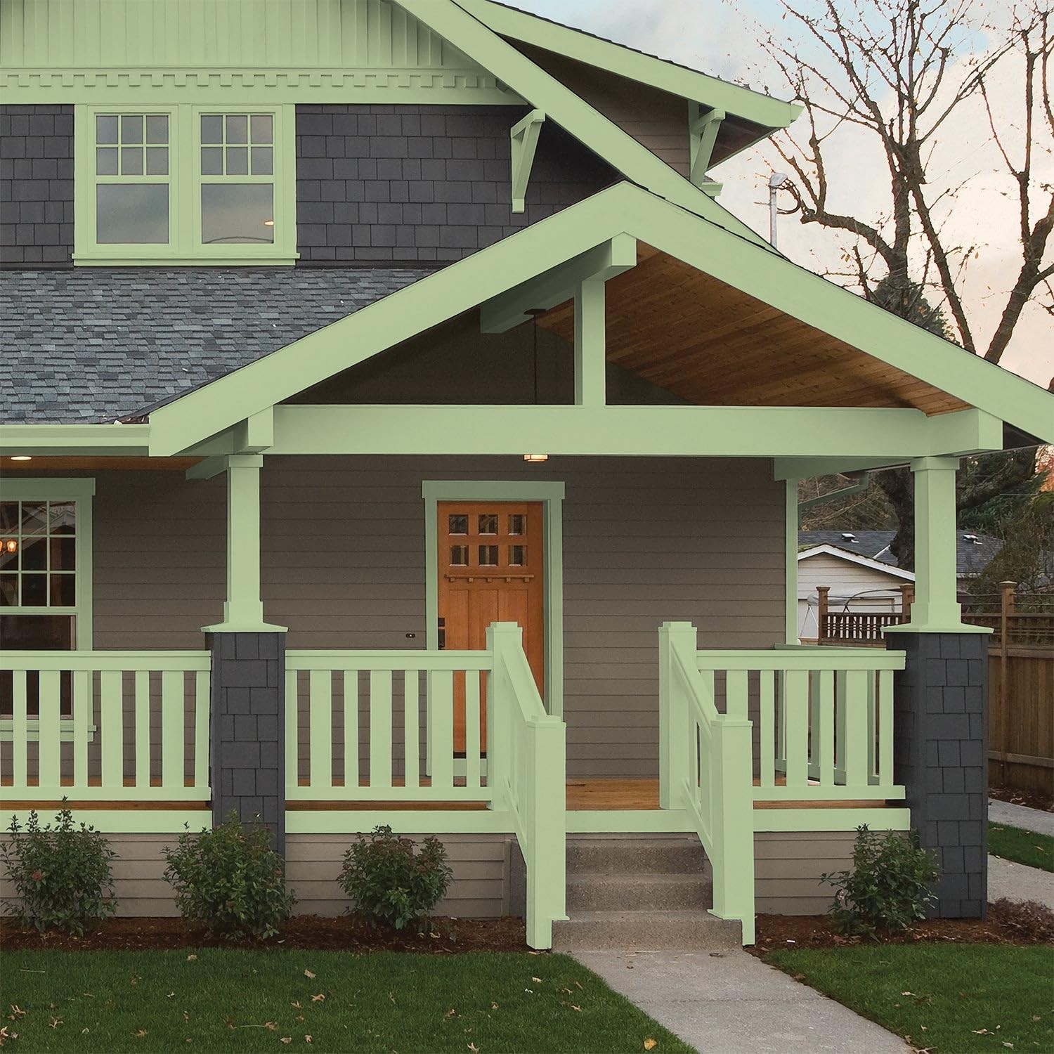 Glidden Total Exterior All-In-One Harmonious/Green Semi-Gloss 1 Gallon