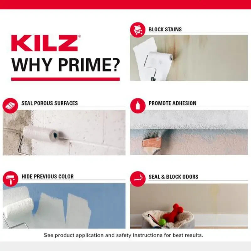 2 Gal. Primer & Sealer White Interior/Exterior Multi-Surface KILZ 2 ALL PURPOSE