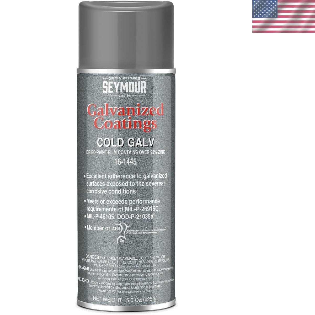 VOC Compliant Cold Galvanized Primer Spray – 15 Ounce for Interior/Exterior
