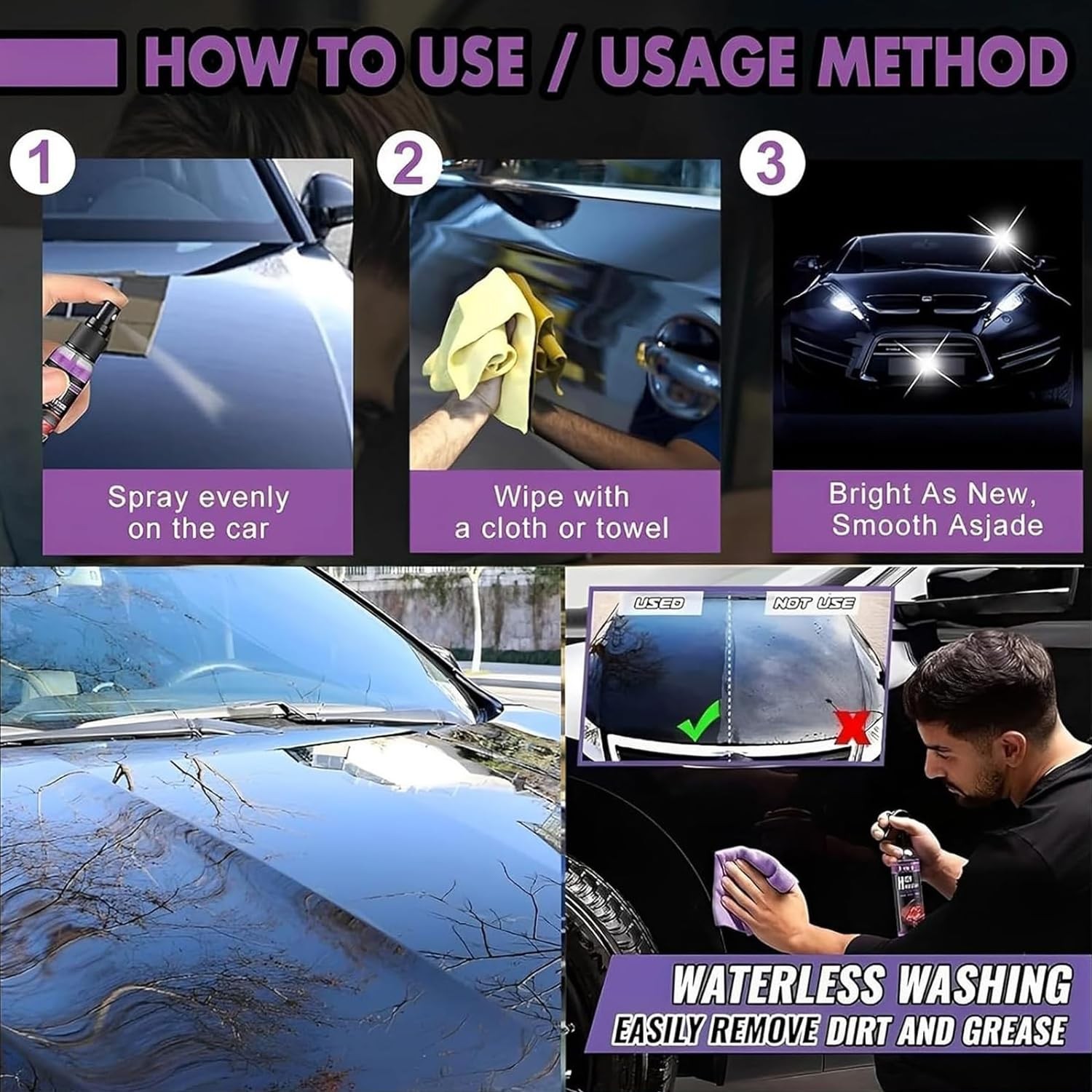3Pcs Car Coating Spray, High Protection 3 in 1 3 1 Protection…