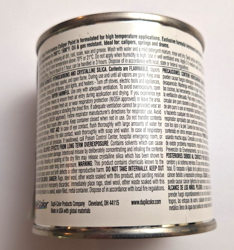 Dupli-Color High Performance Red Caliper Paint with Ceramic 8oz (237mL)