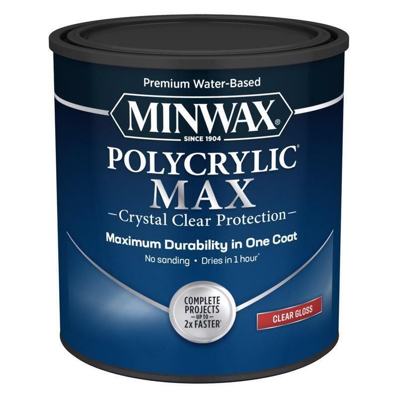 Minwax Polycrylic Max Gloss Clear Water-Based Polycrylic 1 qt 633335555