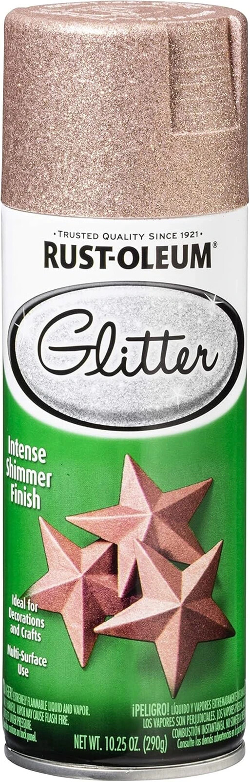 NEW 6 PACK RUSTOLEUM GLITTER ROSE GOLD FINISH 344697 SPRAY PAINT FREE SHIPPING