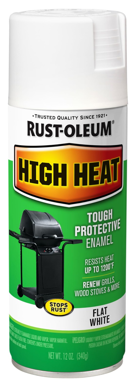Rust-Oleum 7751830 High Heat Enamel Spray Paint White 12-Ounce