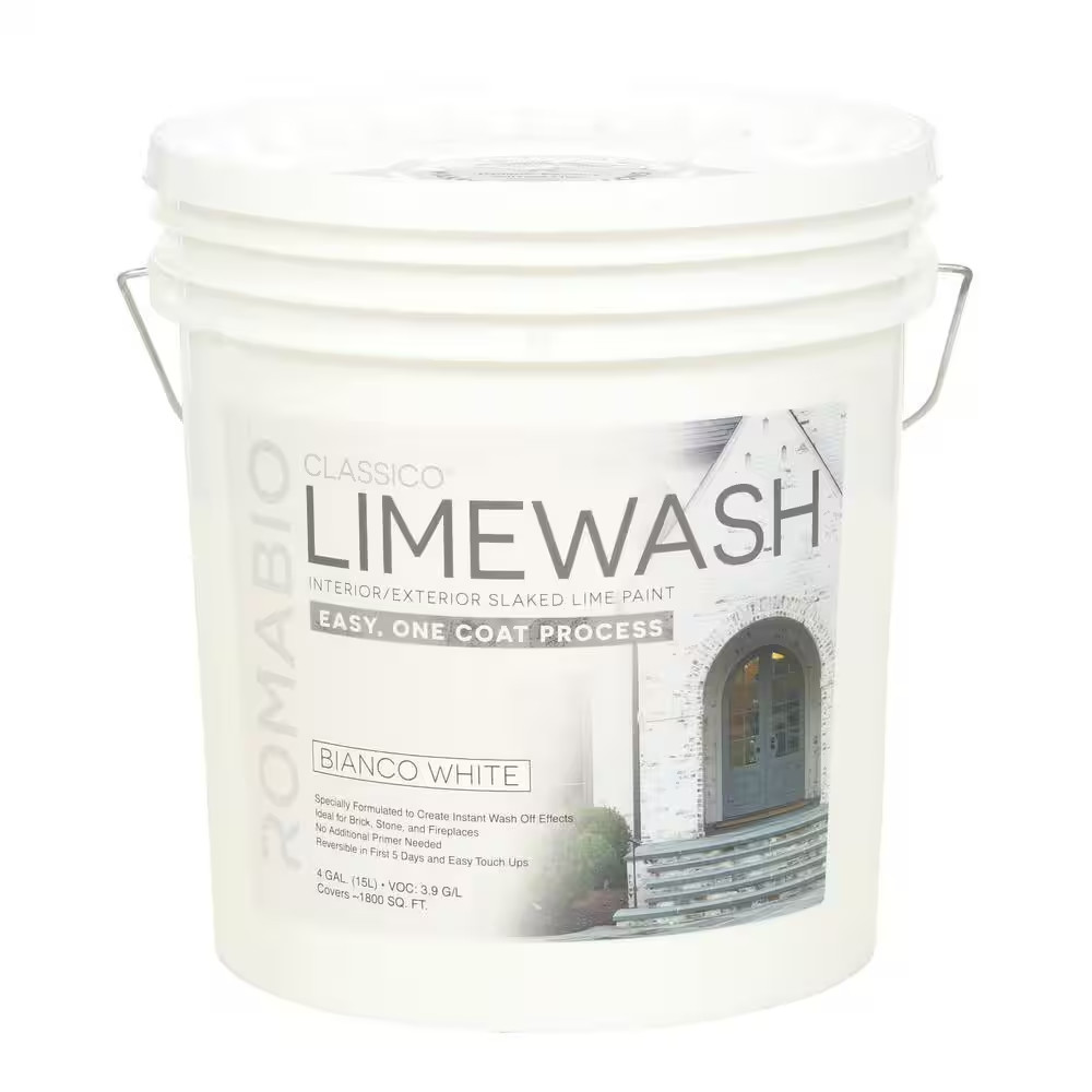 4 Gal. Bianco White Limewash Interior/Exterior Paint