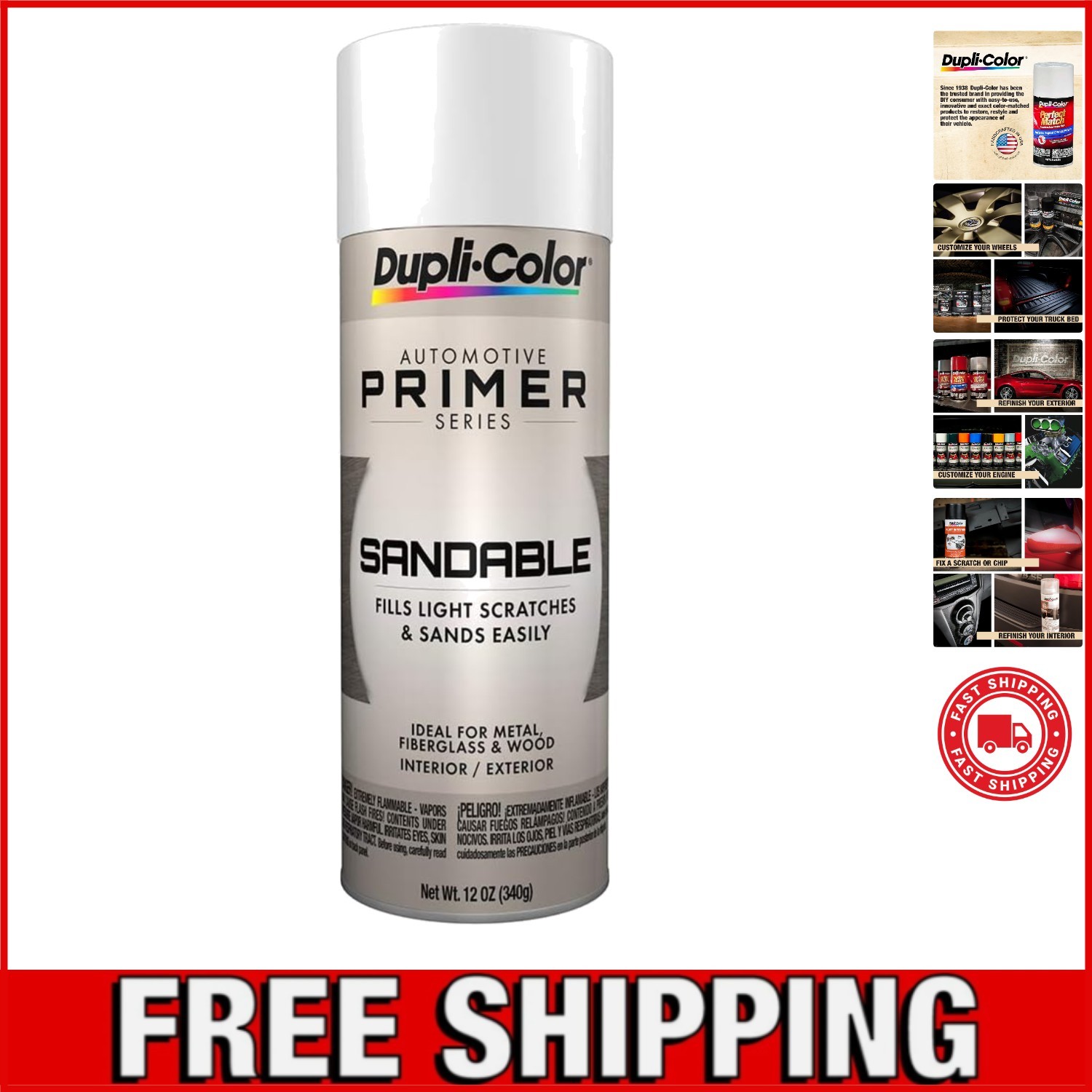 White General Purpose Sandable Primer – 12 oz.
