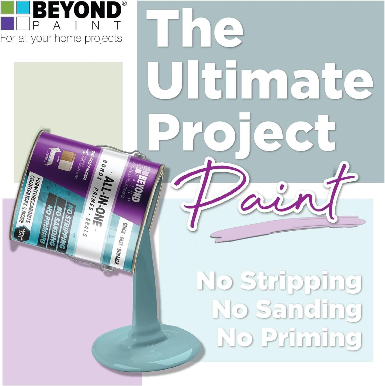 Countertop Makeover Kit with Paint, Sealer, Flecks and Tools for Countertops, Bu