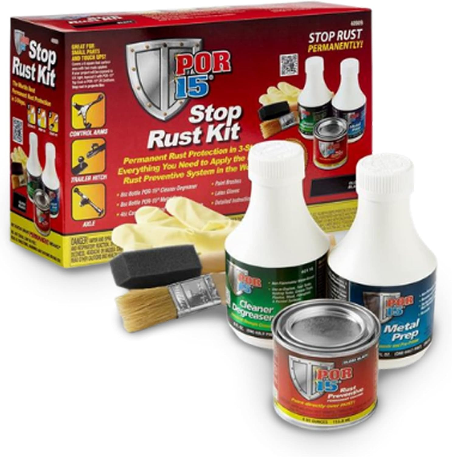 Stop Rust Kit – Gloss Black – Complete 3 – Step Rust Preventive System |