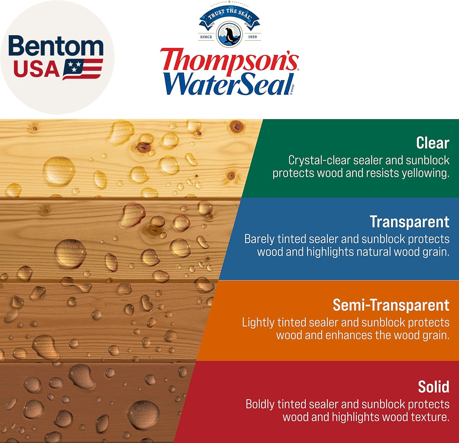 Thompson’S Waterseal Transparent Waterproofing Wood Stain and Sealer, Chestnut B