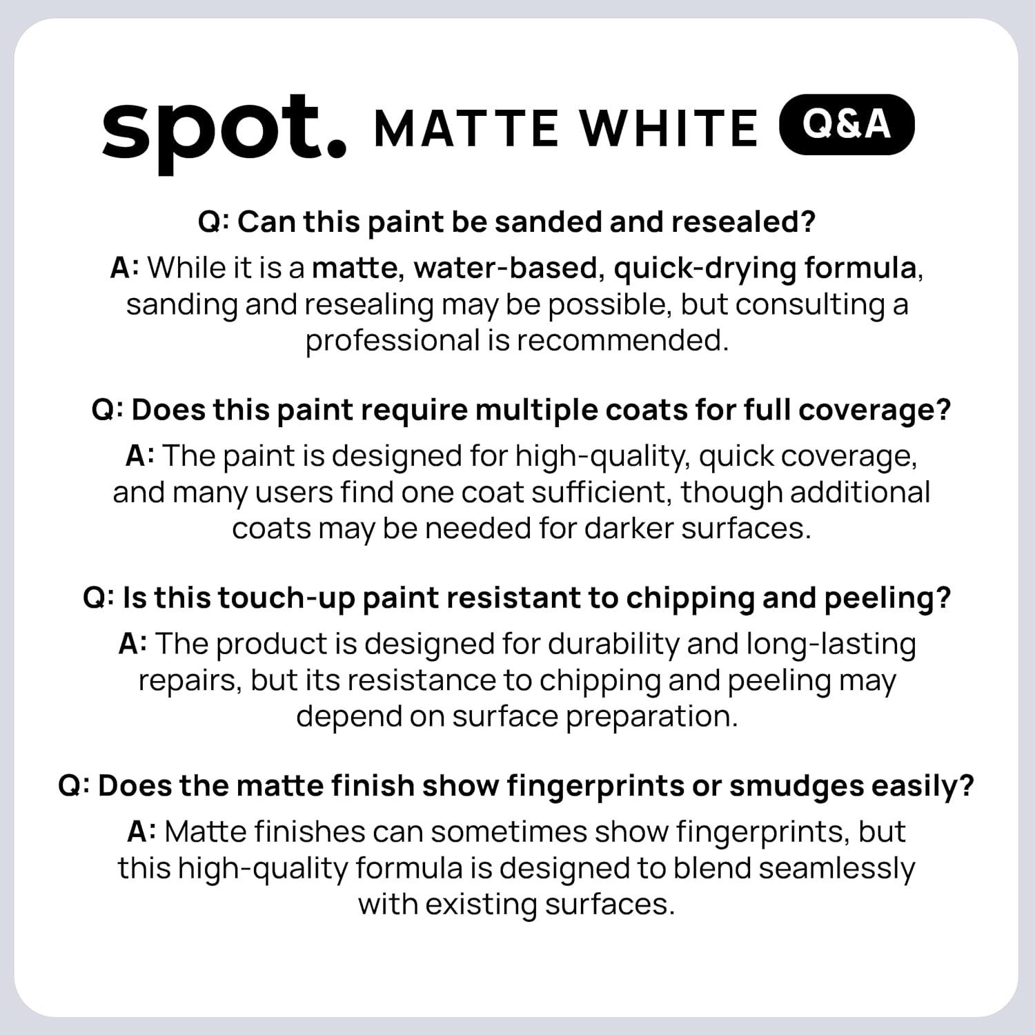 Touch-Up Paint | Matte Finish for Cabinets, Walls, Doors & Furniture | Multi-Ton