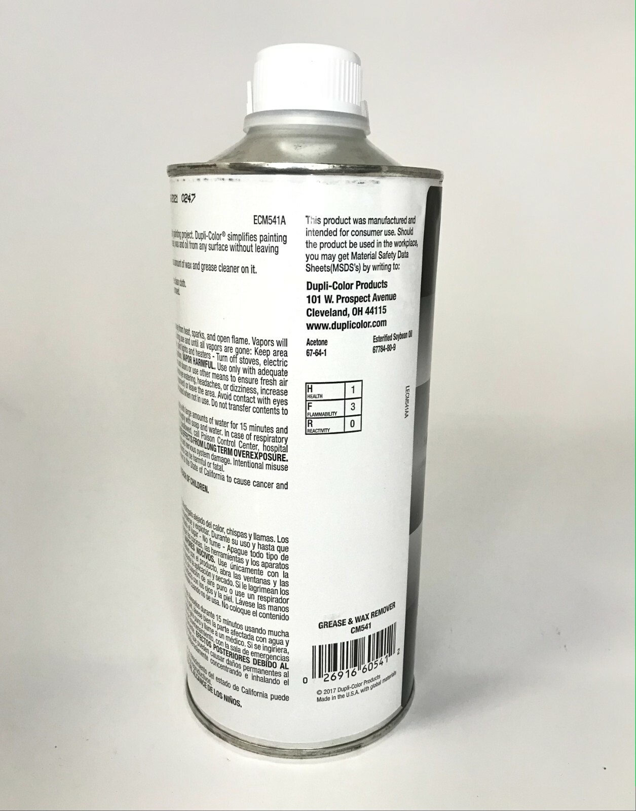 DUPLICOLOR CM541-3 PACK Premium Cleaner Series Grease and Wax Remover -1 quart