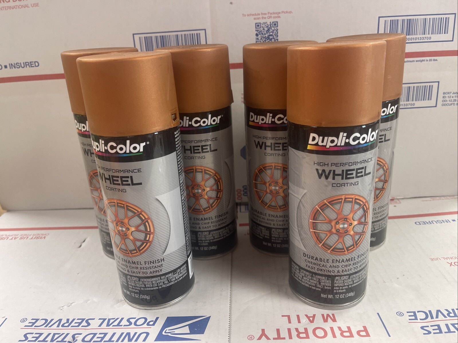 Dupli-Color HWP110 High Performance Wheel Paint Copper 12oz, Lot of 6