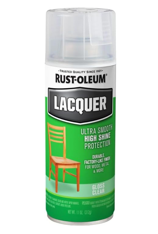 Rust-Oleum 1906830 Lacquer Spray, 11-Ounce, Gloss Clear (Packaging May Vary)