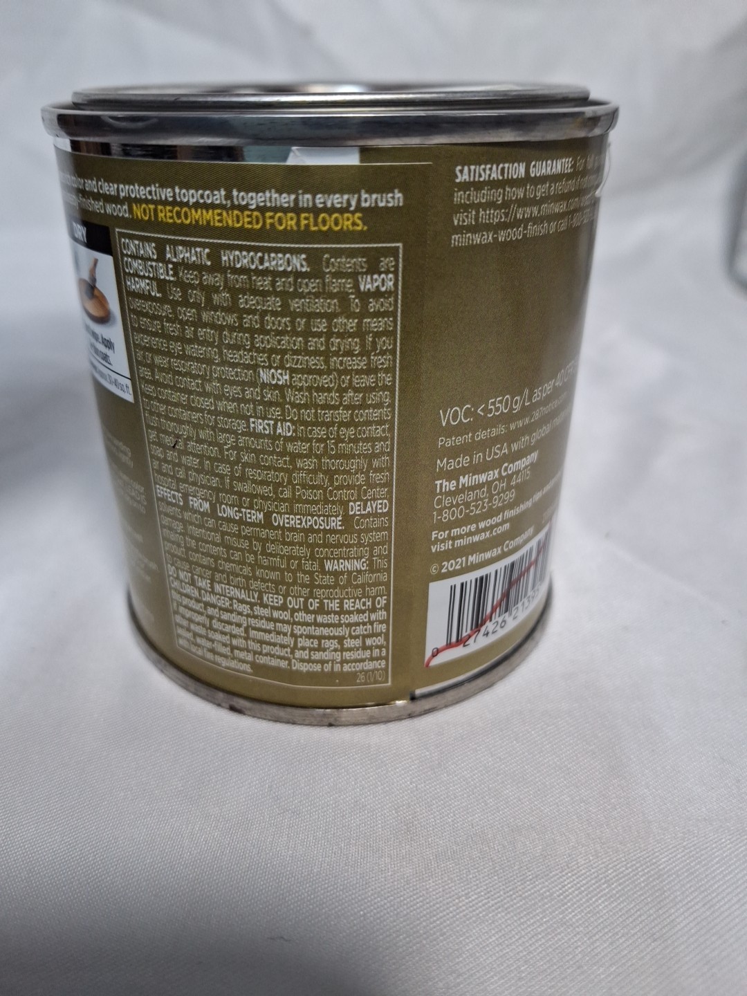 Minwax PolyShades Black Wood Stain and Polyurethane All in One, 1/2 Pint