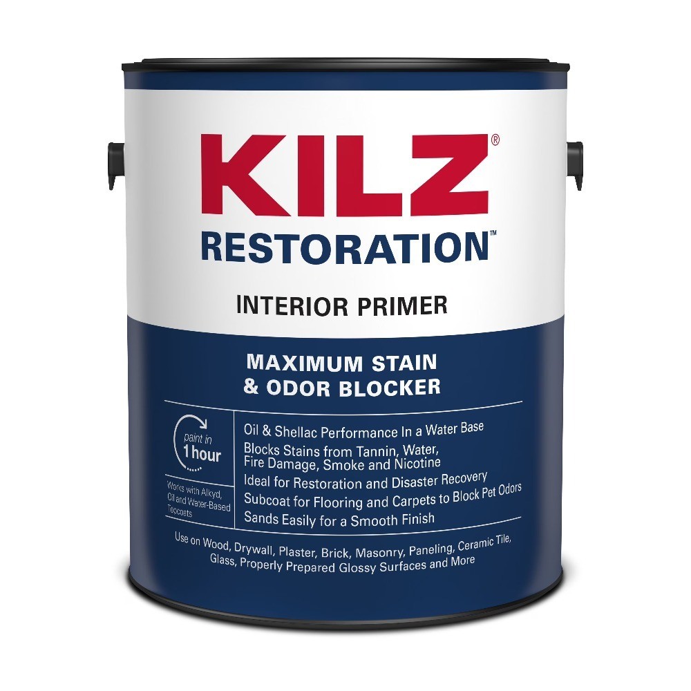 Restoration Maximum Stain and Odor Blocking Interior Latex Primer, White,