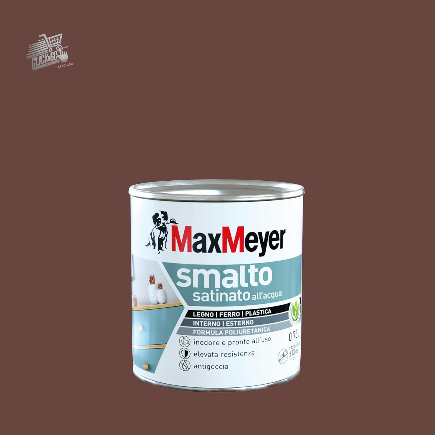 Polyurethane Satin Chocolate Water Enamel 0.75L