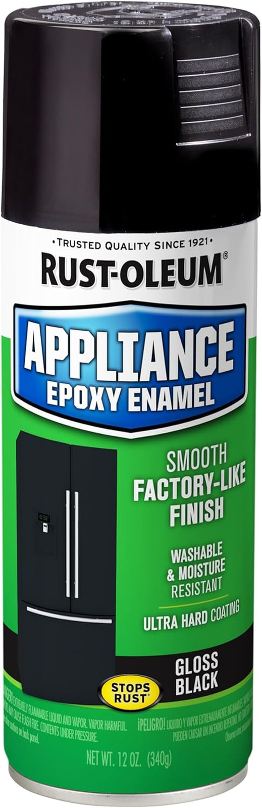 7886830 Specialty Appliance Epoxy Spray Paint, 12 Oz, Black
