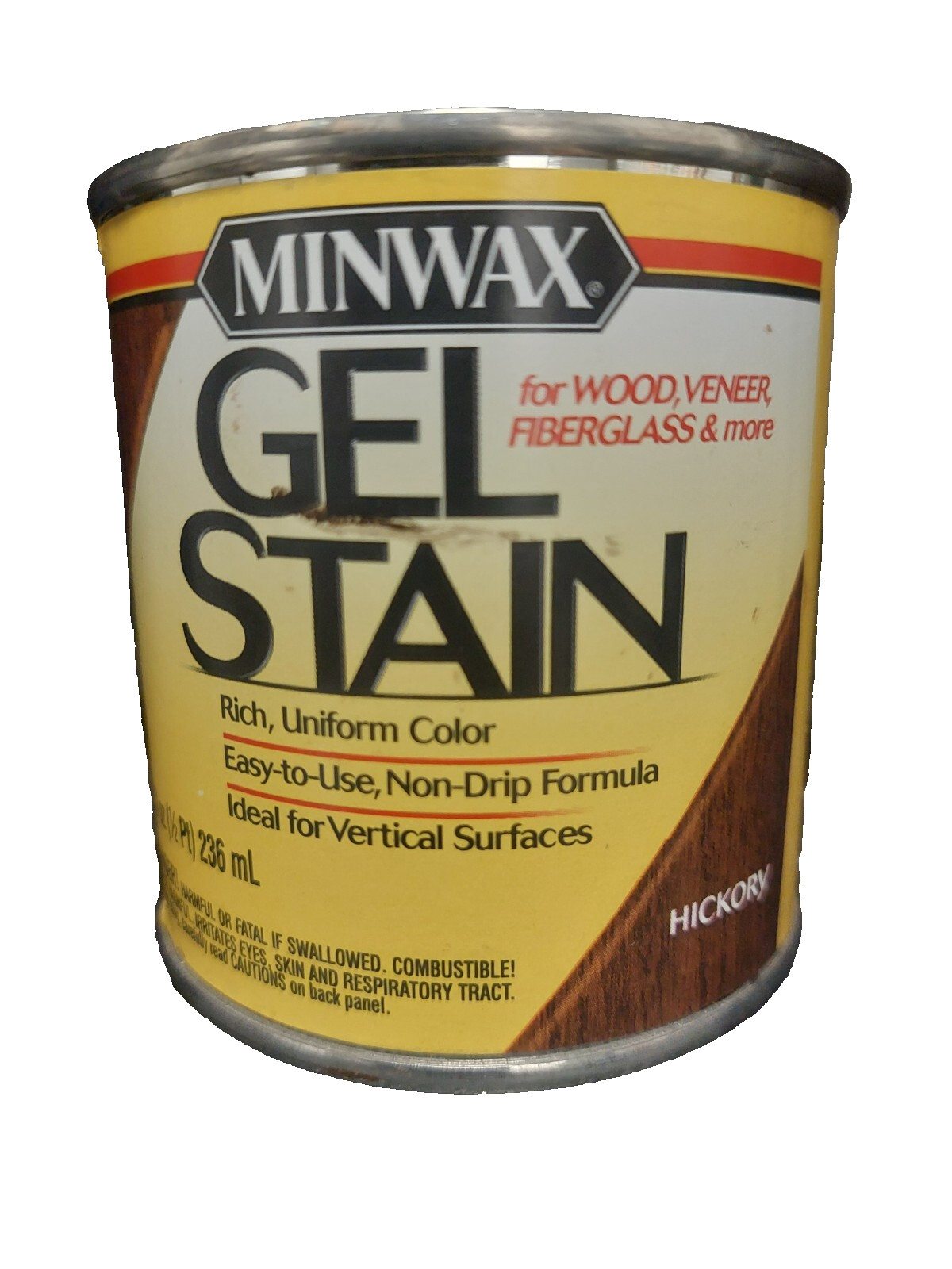 Minwax Gel Stain, Hickory, 8 Oz 1/2 Pint