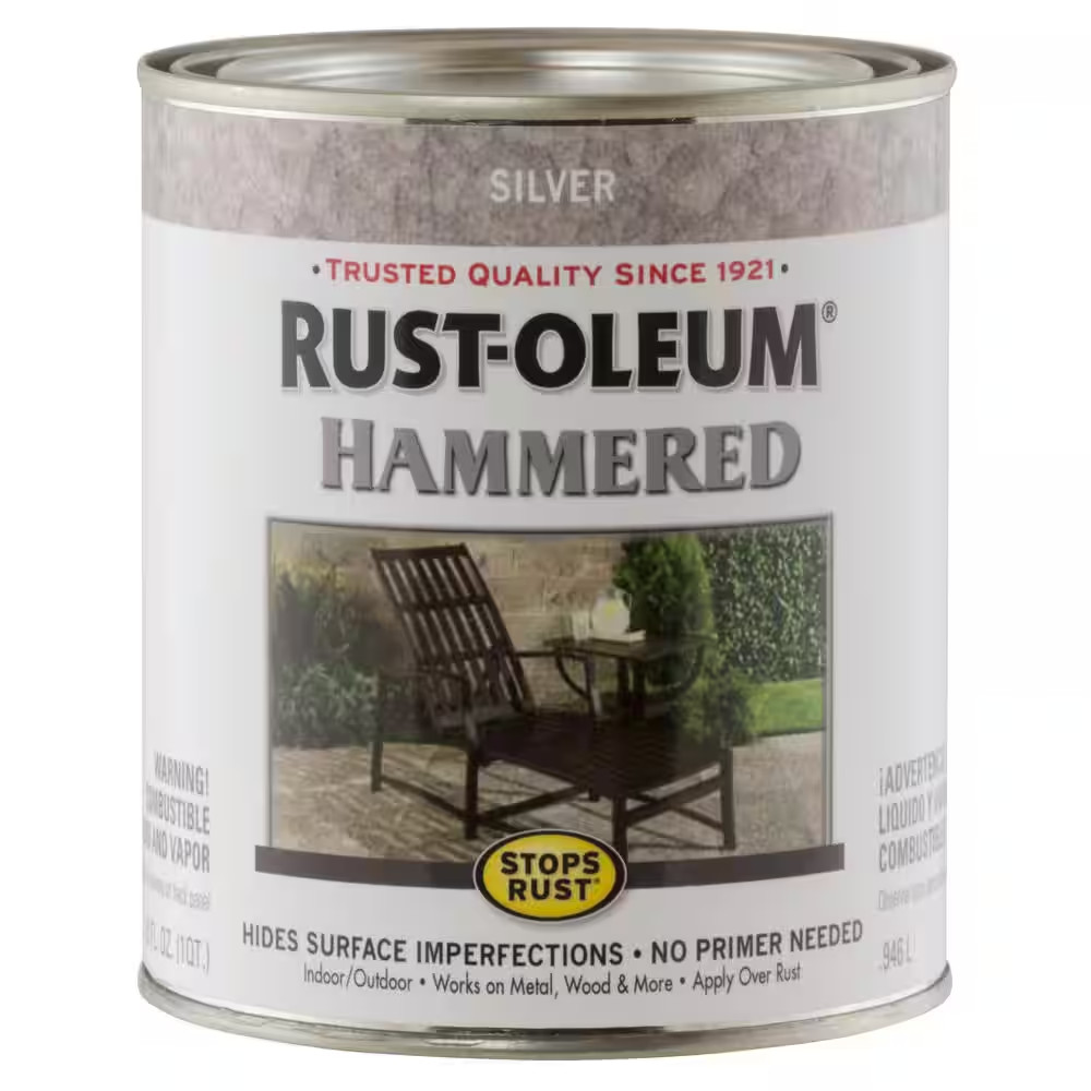 1 Qt. Silver Hammered Gloss Rust Preventive Interior/Exterior Paint (2-Pack)