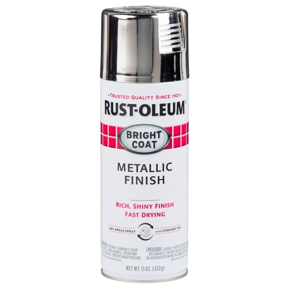 Rust-Oleum Stops Rust Bright Coat Metallic Spray Paint, Chrome, 11 oz, 4 Pack