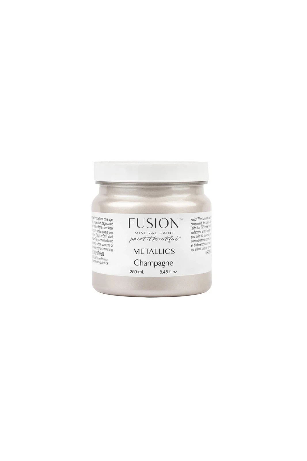 Fusion Mineral Paint Metallics Metallic Champagne 250 ml 8.45 fl Oz NEW