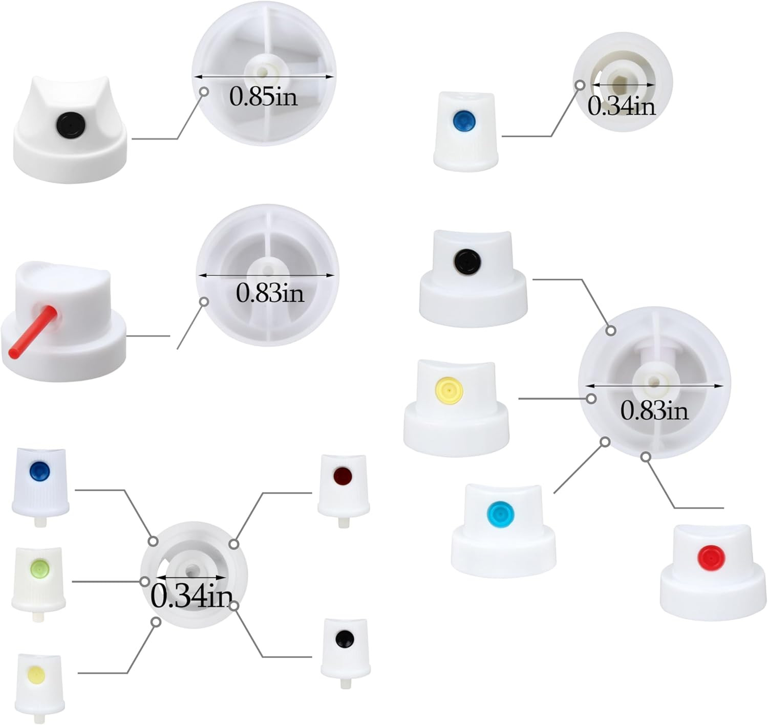 Universal Spray Paint Caps for Different Spray Cans-Spray Can Nozzle-Spray Paint