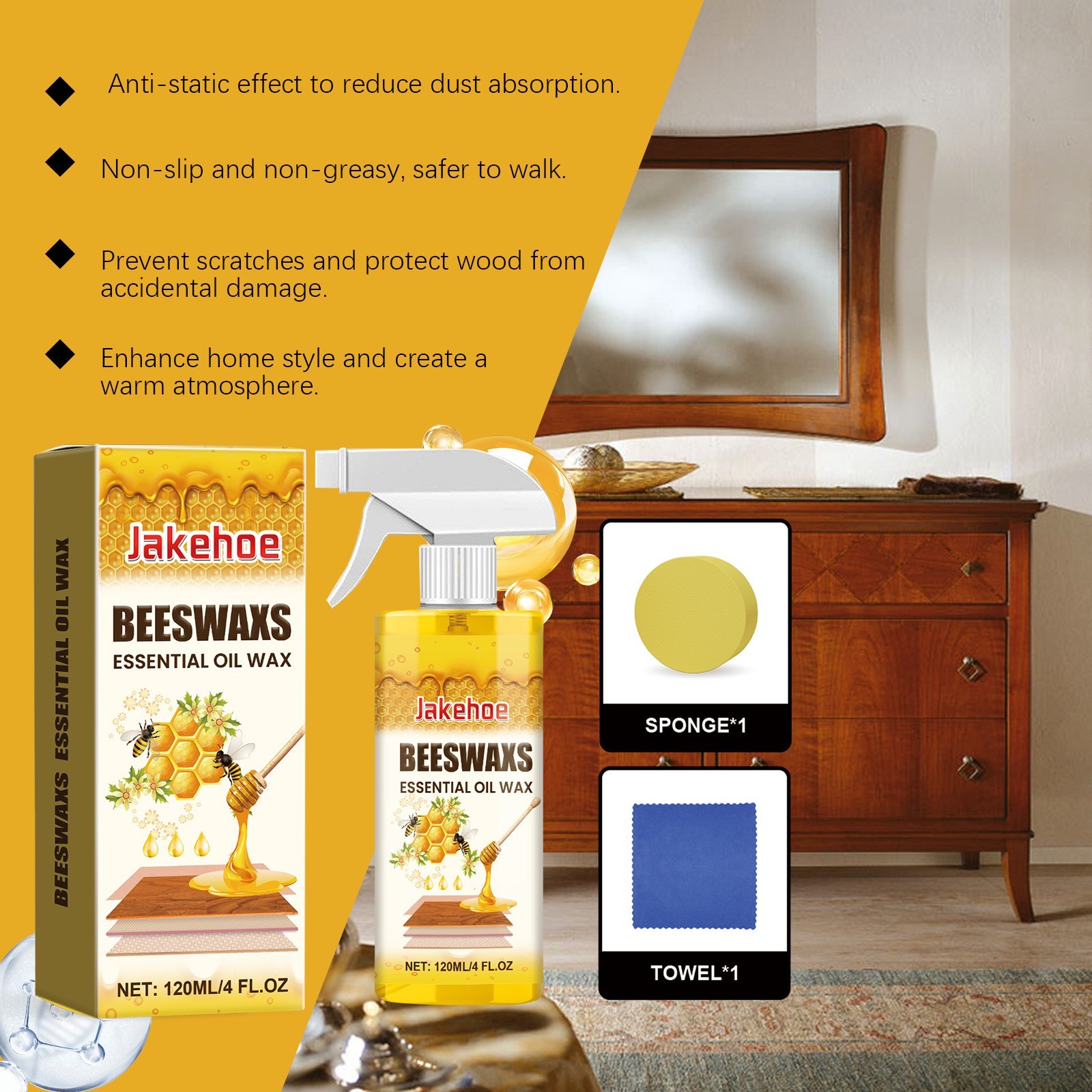 Natural Micro-Molecularized Beeswax Spray, Beeswaxs Essential Oil Wax