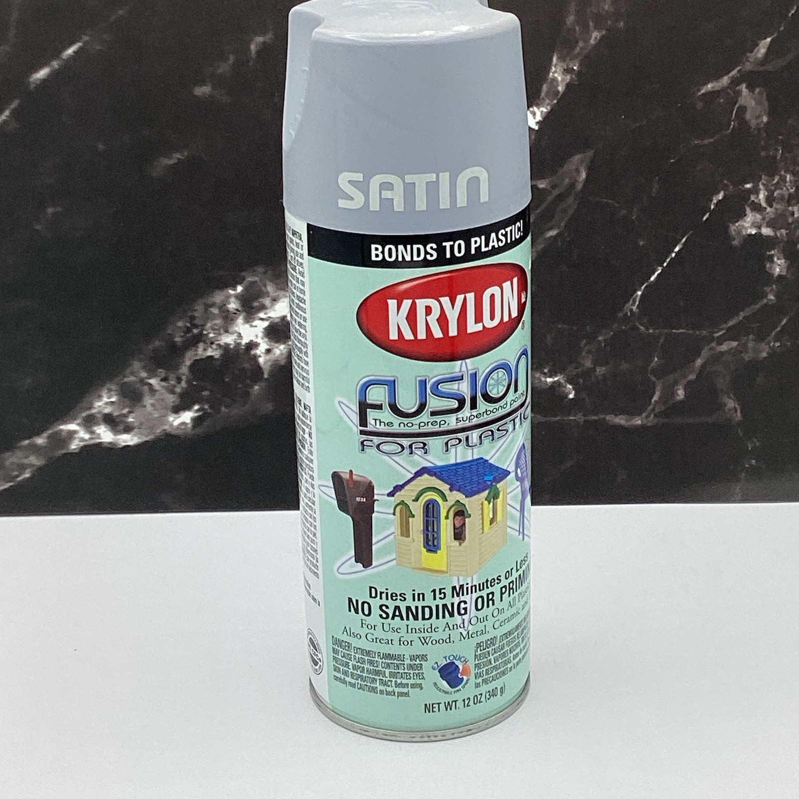 Krylon Fusion Spray Paint for Plastic 2440 Satin Twilight (1 Can)