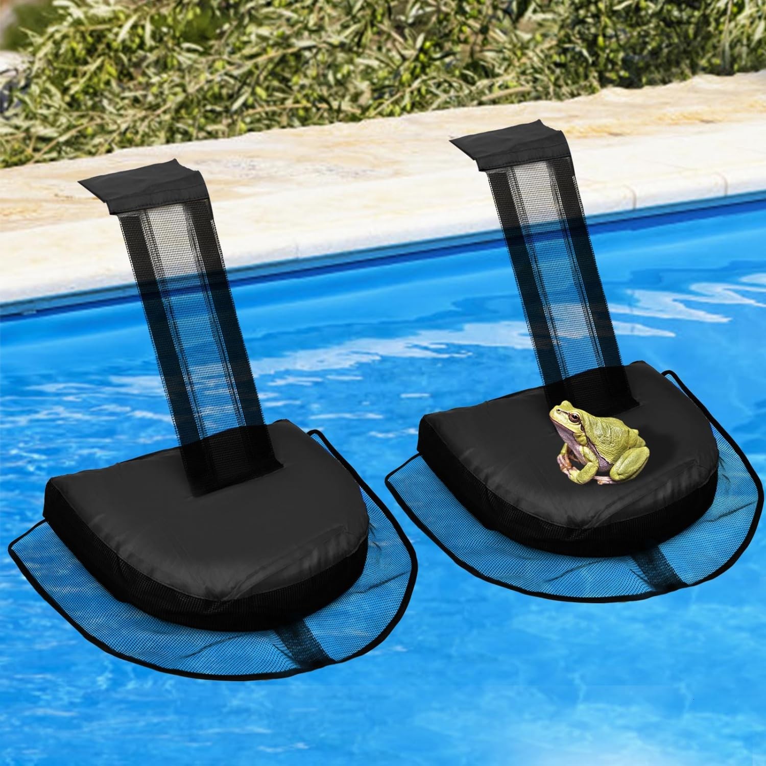 Monrocco 2 Pack Animal Saving Escape Ramp for Swimming Pool, Pool Black