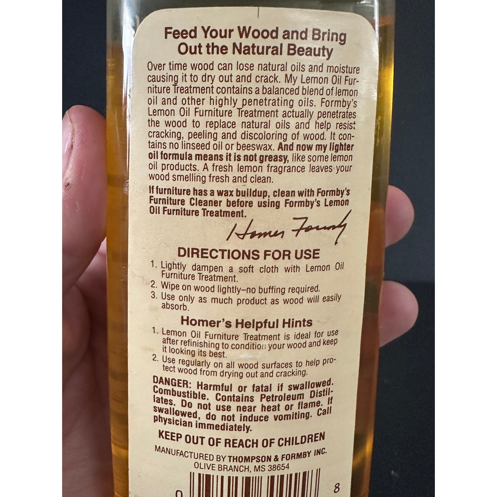 NOS Formby’s Lemon Oil Furniture Treatment