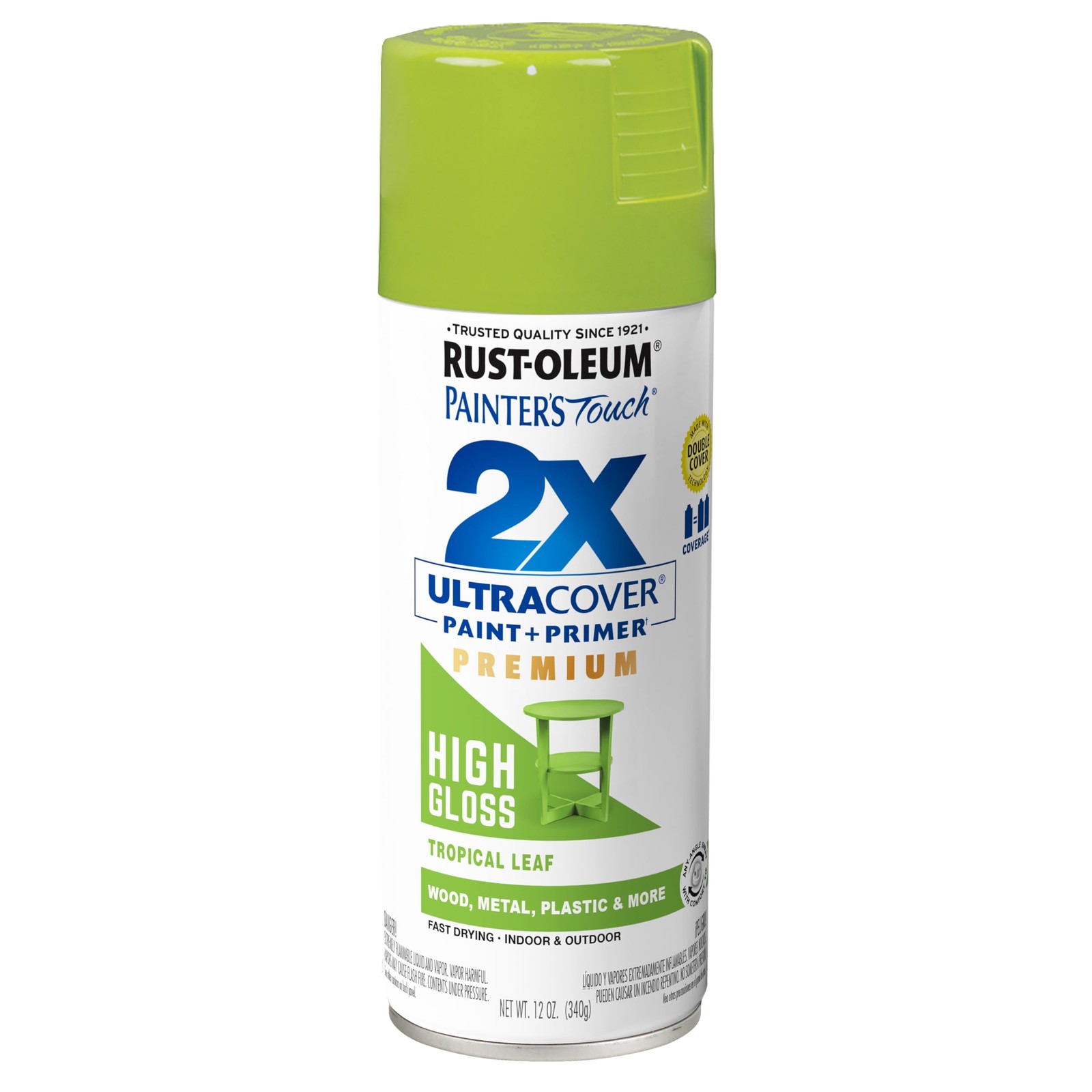 High Gloss Tropical Leaf Spray Paint 12 Ounce for Interior and Exterior Use